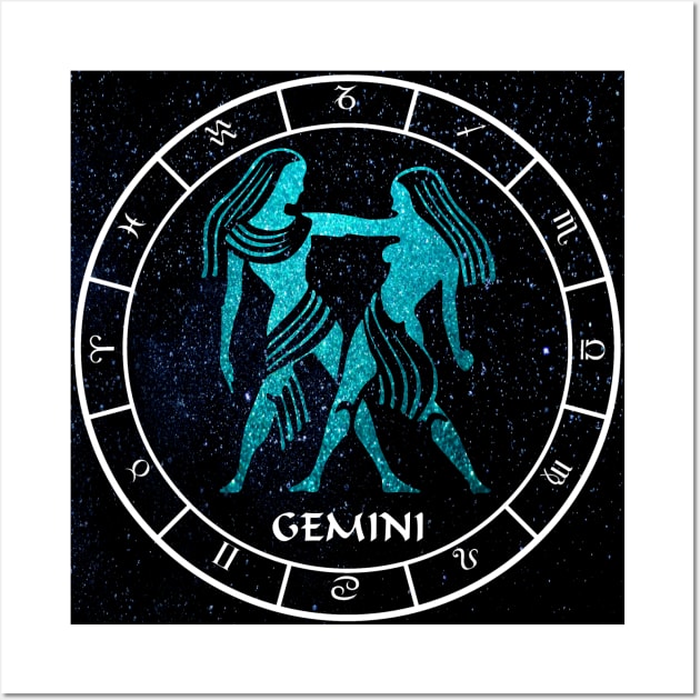 Gemini - Zodiac Sign Wall Art by KimberlyFizzArt